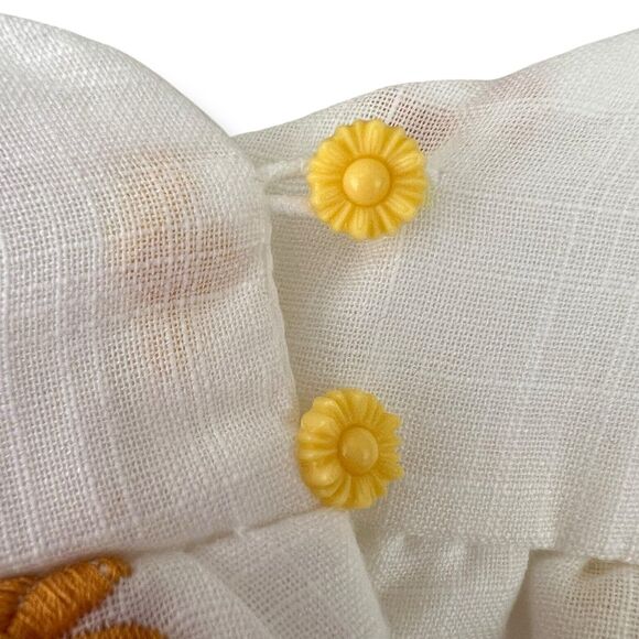 Girls Size 4T White & Yellow Daisy Sundress with Matching Purse - Picture 4 of 12